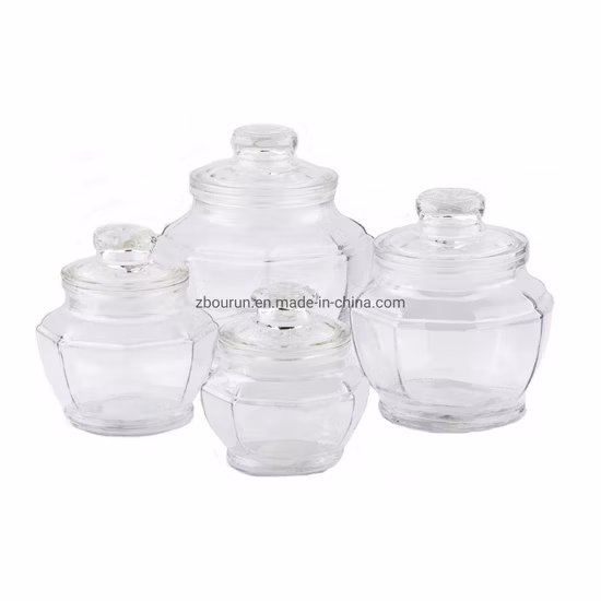 Aktion: 700 ml luftdichtes, transparentes Glas-Vorratsglas, Honigglaskanister mit Kunststoffhülle